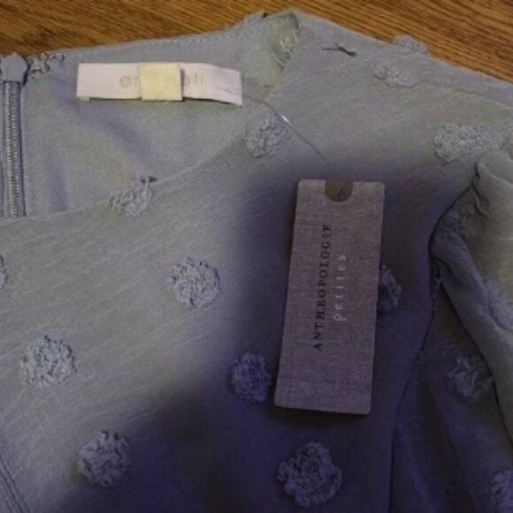 Anthropologie Eri + Ali Michaela Textured Balloon Sleeves Midi Dress 🆕⌚📦🏃💨🚚 - Picture 7 of 7